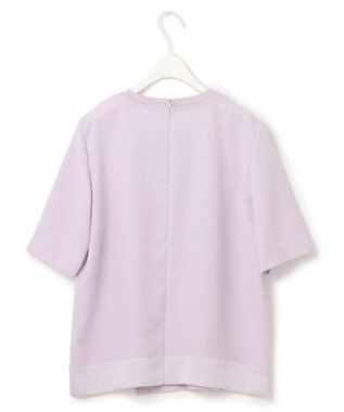 ICB 【新色追加・接触冷感・UVケア・速乾・洗える】 FluidBackSatin Tブラウス パールグレー系［WEB限定］