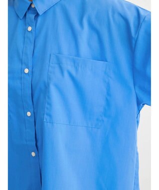 Green Parks 胸元ポケットイージーケアシャツ Blue