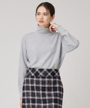 【洗える】ソフトウールハイゲージハイネック ニット