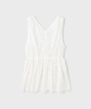 GRACE CONTINENTAL レースノースリーブブラウス ホワイト