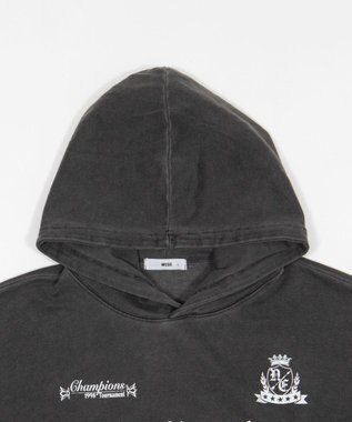 WEGO 【ユニセックス着用ITEM】グラフィックバルーンクロップドプルパーカー ブラックその他