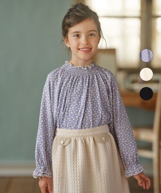 組曲 KIDS 【150-160cm】シャーリング Tシャツ マローブルー系5