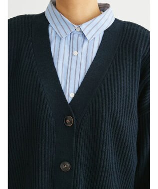 Green Parks 洗える　Ｖネックニットカーディガン Dark Navy