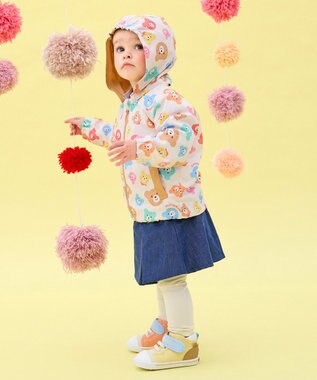 MIKI HOUSE HOT BISCUITS 【80-120cm】カラフルビーンズ 総柄ウインドブレーカー マルチカラー