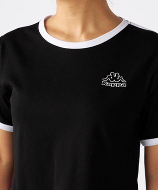 OP／FILA 【Kappa】ワンポイント 半袖リンガーTシャツ ブラック
