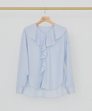 AMERICAN HOLIC 【イージーケア】ラッフルブラウス Stripe