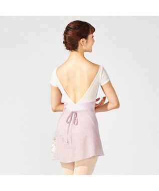 Chacott 【MAY NAGAHISA】巻きスカート グレイッシュローズプリント