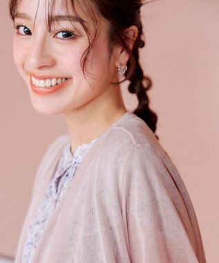 Tiaclasse L 【洗える】ドレープカーディガン ピンク