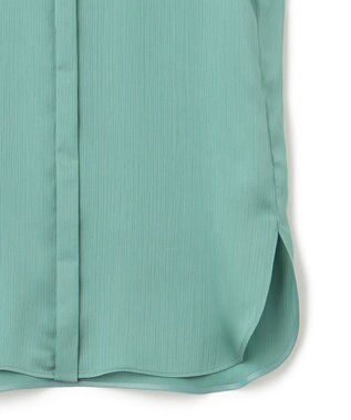 ICB 【接触冷感・洗える】サテンヨウリュウ フレンチスリーブシャツ セラドン系