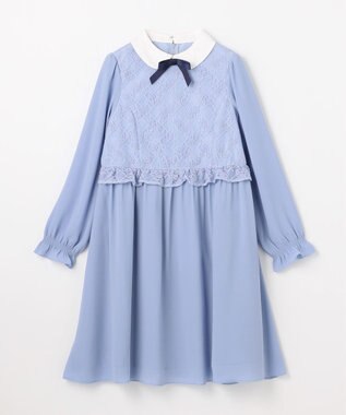組曲 KIDS 【150-170㎝】 レースワンピース サックスブルー