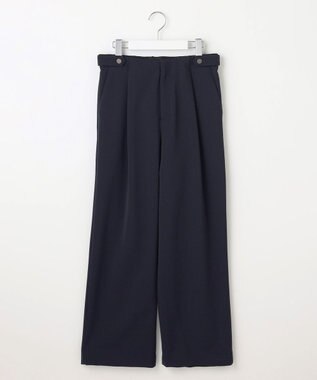 J.PRESS LADIES 【洗える】ノルディスバックスキン ワイド パンツ ネイビー系