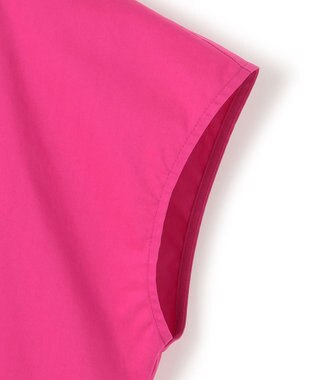 23区 【一部店舗限定/洗える】ハイカウントウェザーストレッチ フリル ブラウス マゼンダ