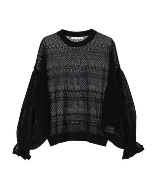 Green Parks ・ｆｕｒｒｙ　ｒａｔｅ　シアー×ギャザープルオーバー Black