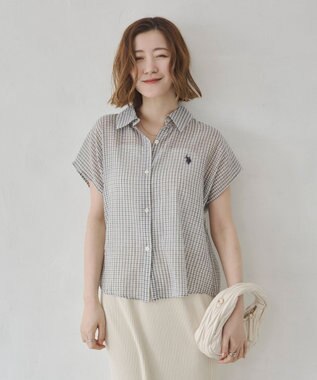 WEGO U.S. POLO ASSN.別注 フレンチスリーブシャツ ホワイト