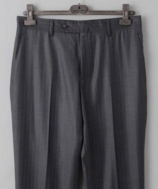 GOTAIRIKU シワになりにくい【御幸毛織/みゆきけおり】Superio160 スーツ_グレーストライプ グレー系1