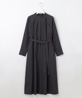 自由区 【洗える】ウーステッドトロ ワンピース チャコール