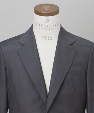 GOTAIRIKU 【Loro Piana Fabric】365 通年スーツ(グレー×ストライプ) グレー系1