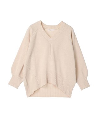 CRAFT STANDARD BOUTIQUE 洗えるコードモールＶネックプルオーバー Ivory