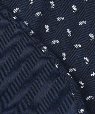 JOSEPH ABBOUD 【オーガニックコットン】フランネルペイズリー柄プリント シャツ ネイビー系5