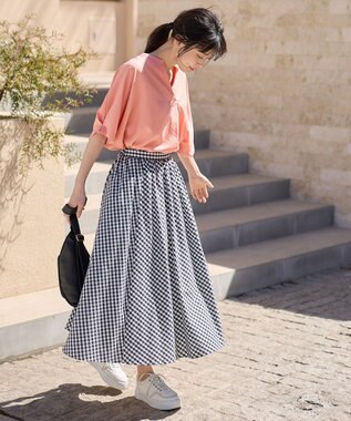 ANY タックスリーブブラウス コーラル