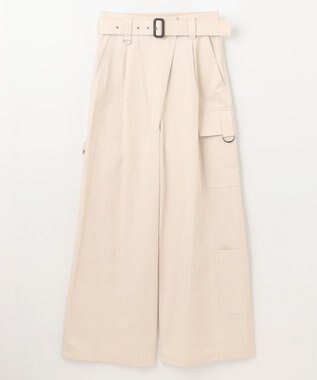 GRACE CONTINENTAL アシンメトリーワークパンツ ベージュ