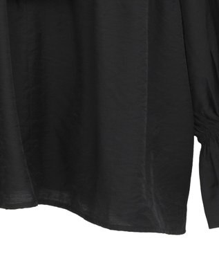 Green Parks ビッグカラーフリルブラウス Black