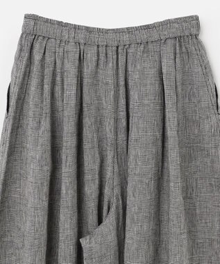 ANY 【接触冷感・UVケア】清涼リネン ガウチョパンツ グレンチェック