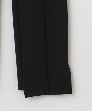 組曲 S 【洗える・ウエストゴム仕様】ハイパワーストレッチサイドスリット パンツ ブラック系