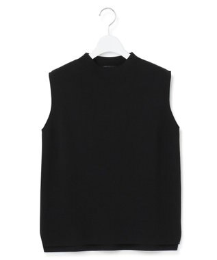 23区 S 【洗える】ヴィスコースストレッチ ノースリーブ プルオーバー ブラック系