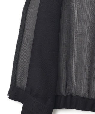 ICB L 【洗える】 Ta/Peメッシュ ブルゾン ブラック系