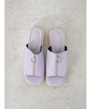 earth music&ecology ＯＲｉｅｎｔａｌＴＲａｆｆｉｃ　フロントジップサンダル Black