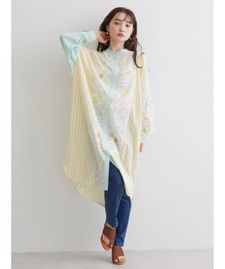 AMERICAN HOLIC Ｆｌｏｗｅｒ　×　Ｓｔｒｉｐｅシャツチュニック