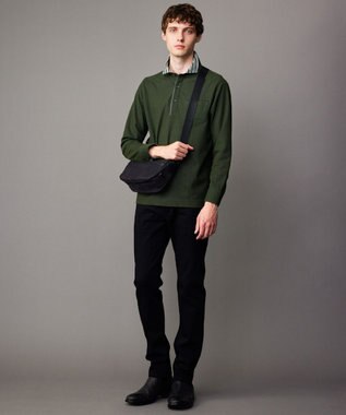 JOSEPH ABBOUD  【軽量/コンパクト】ライトスウェード ハーフムーン　バッグ ブラック系