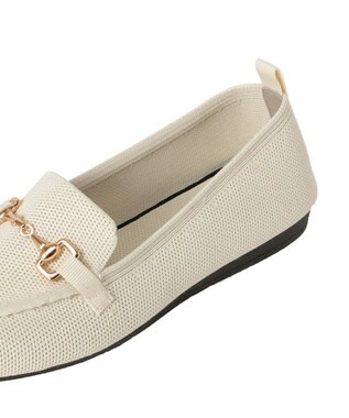 Green Parks 洗えるニットローファー Ivory