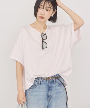 AMERICAN HOLIC 【接触冷感+UVカット】半袖コクーンカットプルオーバー Pink
