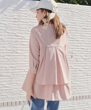 Tiaclasse バックタックフレアチュニック ピンク