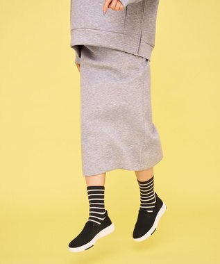 steppi 【撥水/抗菌防臭】多機能ニットシューズ（ウィメンズ向け） ブラック×ホワイト