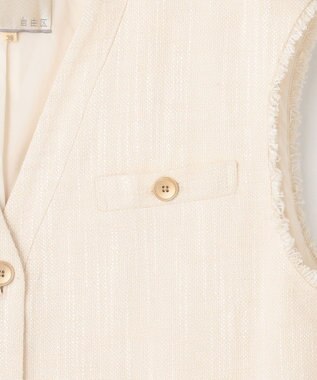 自由区 【セット可】ラミーブッチャー ショートジレ アイボリー系