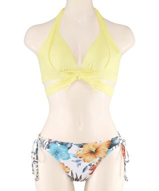 San-ai Resort（三愛水着楽園） ナチュラルだけどしっかり盛れる【ナチュラルアップブラ】　ノンワイヤービキニ　9M　【San-ai Resort（サンアイリゾート）】 イエロー