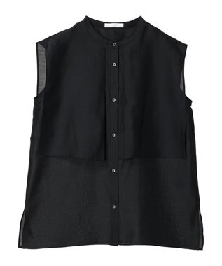 Green Parks レイヤードノースリーブブラウス Black