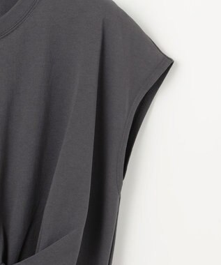 23区 【SLOW/一部店舗限定】MVSコットン カシュクールデザイン Tシャツ グレー系