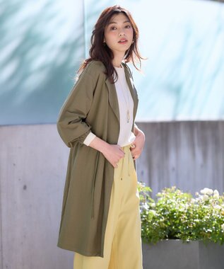 ANY 【洗濯機可/UVケア/接触冷感】ドロストピケカーディガン カーキ