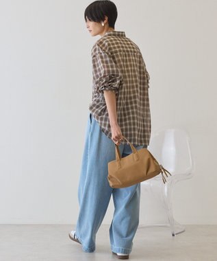 AMERICAN HOLIC シアーチェックシャツ Brown