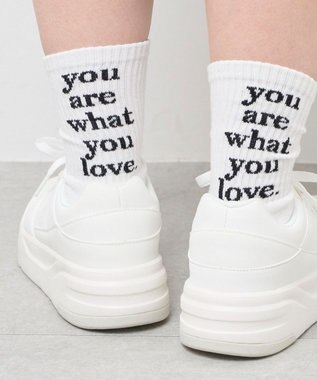 WEGO バックラメロゴソックス