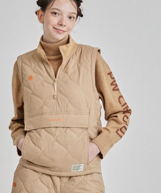 PW CIRCULUS 【ベストにもなる！袖2WAY】【WOMEN】ひょうたんキルティング中綿ブルゾン ベージュ系