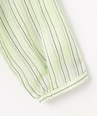 J.PRESS LADIES 【洗える】ランダムストライプ シアー プルオーバー カットソー ライムストライプ系