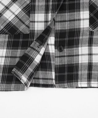 WEGO チェックショートシャツ ブラック