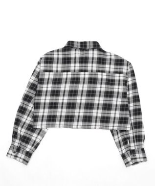 WEGO チェックショートシャツ ブラック