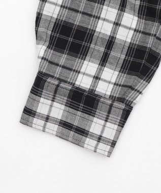 WEGO チェックショートシャツ ブラック