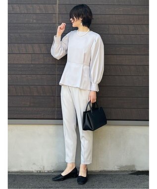 Green Parks ｅｆ－ｄｅ　タックテーパードパンツ Gray Beige